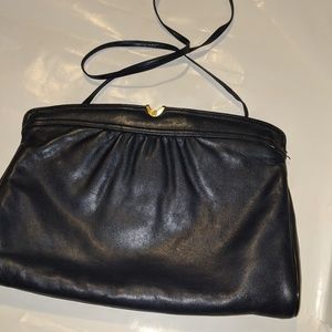 Etienne Aigner small black leather bag
